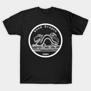 Wood Dragon 1964 Year of the Dragon White Line T-Shirt